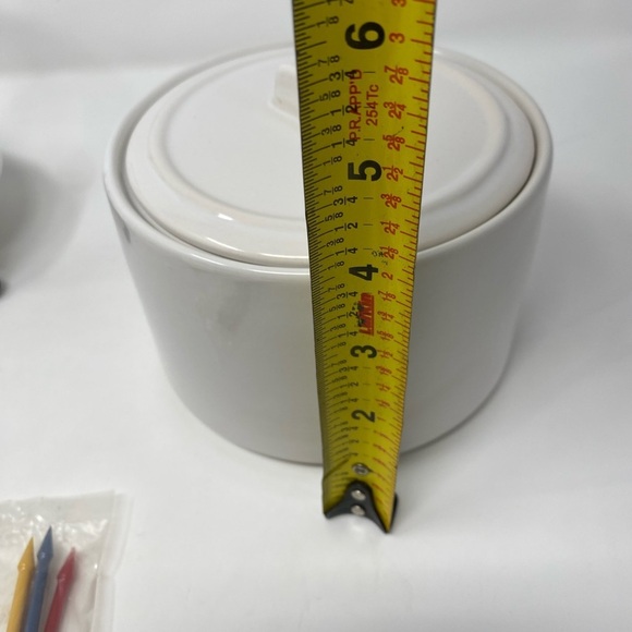 Roshco White Ceramic Deluxe Dessert Fondue Set - Picture 6 of 11